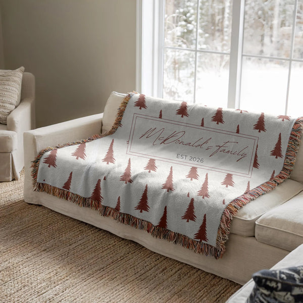 Personalized Heirloom Christmas Woven Blanket