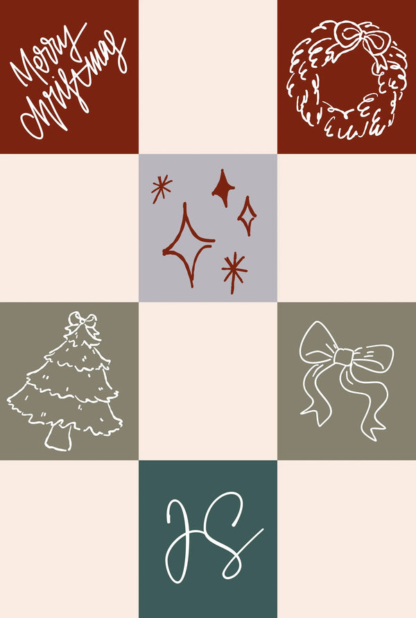 Christmas Woven Baby Blanket Child Gift Xmas