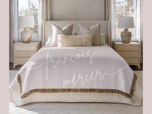 Custom Couple Name Woven Blanket