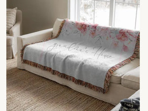 Grandma's House Woven Blanket