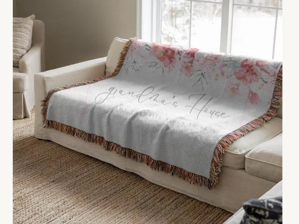 Grandma's House Woven Blanket