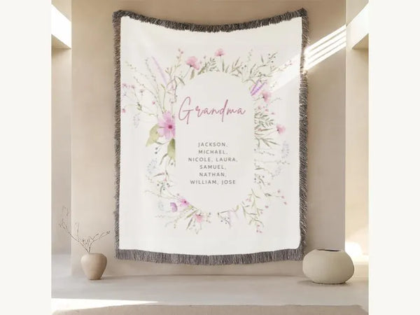 Custom Grandma Woven Blanket