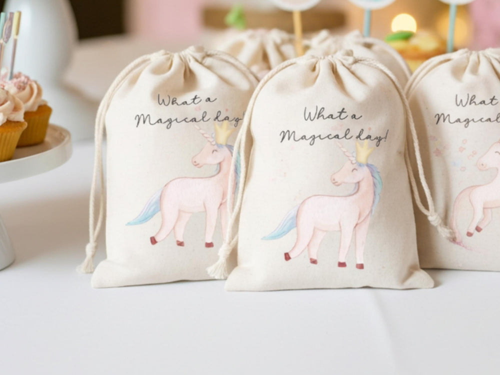 Unicorn Whimsical Drawstring Bag