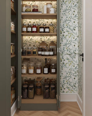 Olive Branch Pattern Wallpaper