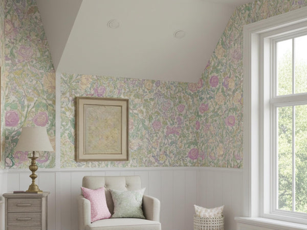 Soft Pastel Floral Wallpaper