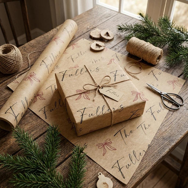Custom Last Name Wrapping Paper