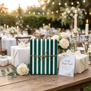 Emerald Green Stripe Wrapping Paper