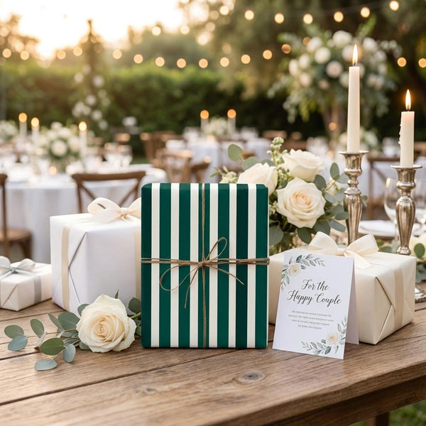 Emerald Green Stripe Wrapping Paper