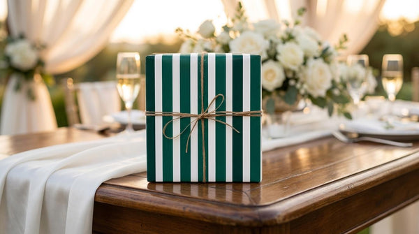 Emerald Green Stripe Wrapping Paper