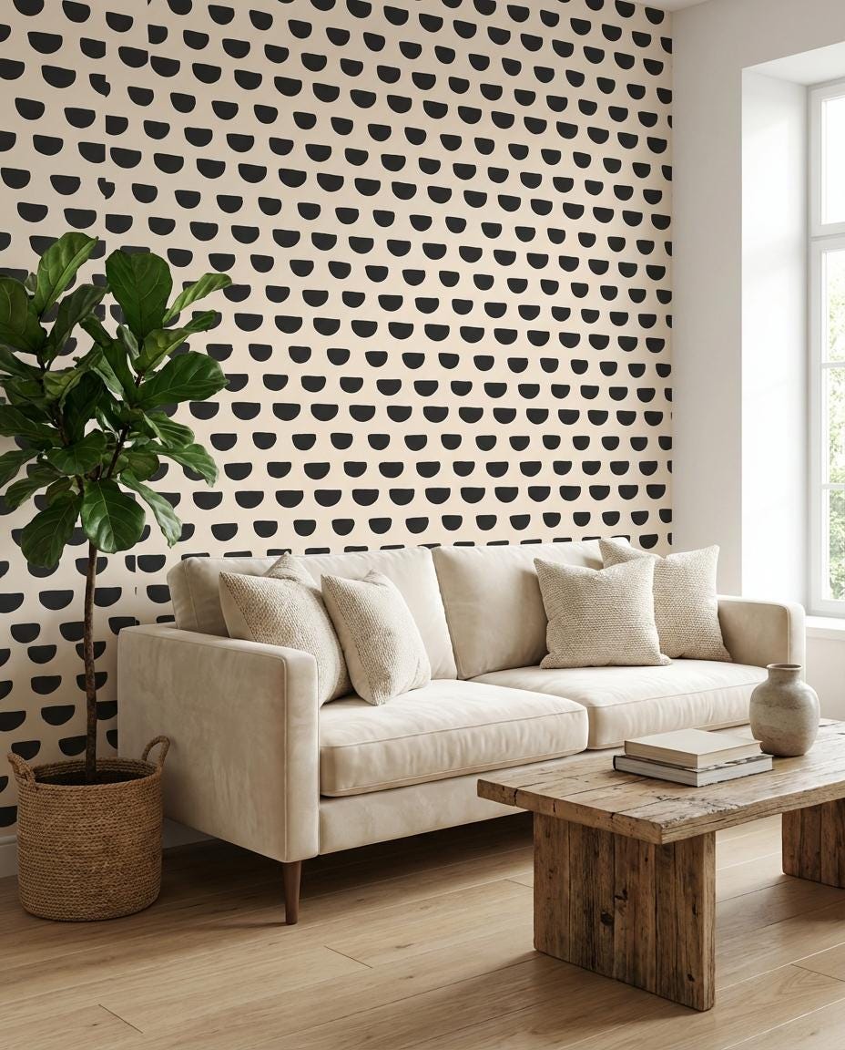 Neutral Geometric Peel Stick Wallpaper