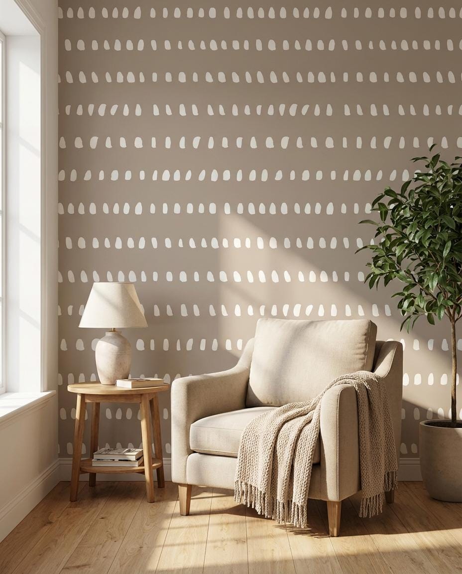 Coffee Cream Adhesive Wallpaper