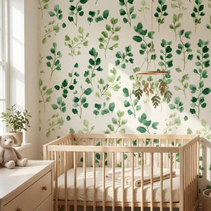 Soft Eucalyptus Pattern Wallpaper