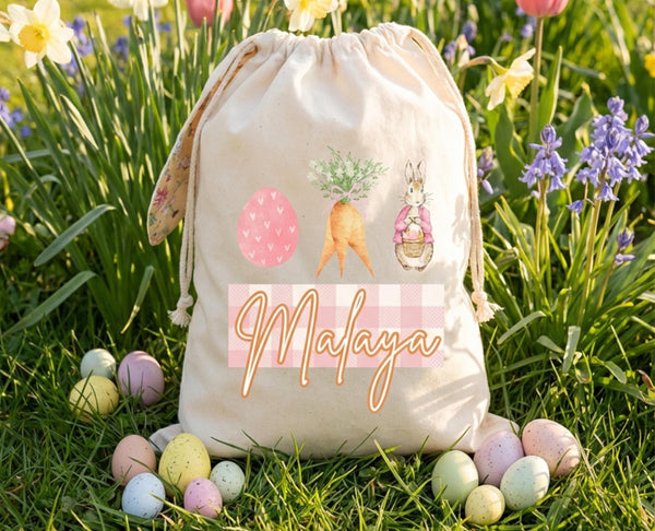 Personalized Girl Easter Drawstring