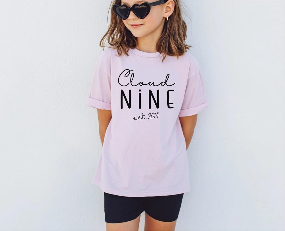 Pink Cloud Nine 9-Year-old T Shirt