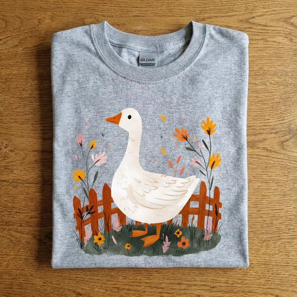 Pink Kids Goose Shirt Farmhouse Cottagecore