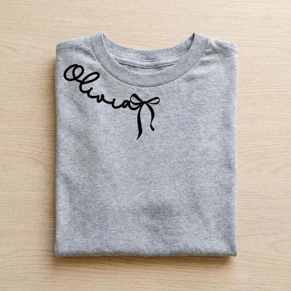 Pink Custom Name Coquette Shirt Unique Collar Script