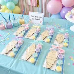 DIY Ice Cream Paint Kit Party Favor