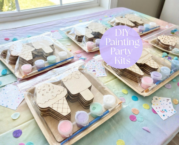 DIY Ice Cream Paint Kit Party Favor