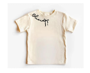 Pink Custom Name Coquette Shirt Unique Collar Script