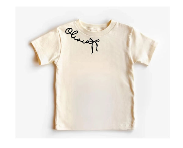 Pink Custom Name Coquette Shirt Unique Collar Script