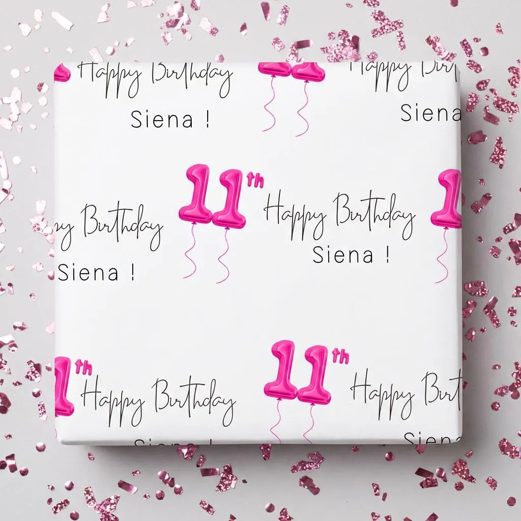 Personalized Boy Birthday Gift Wrap