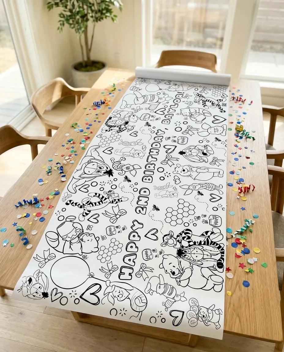 Pooh Bear Coloring Banner