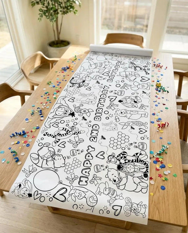 Pooh Bear Coloring Banner