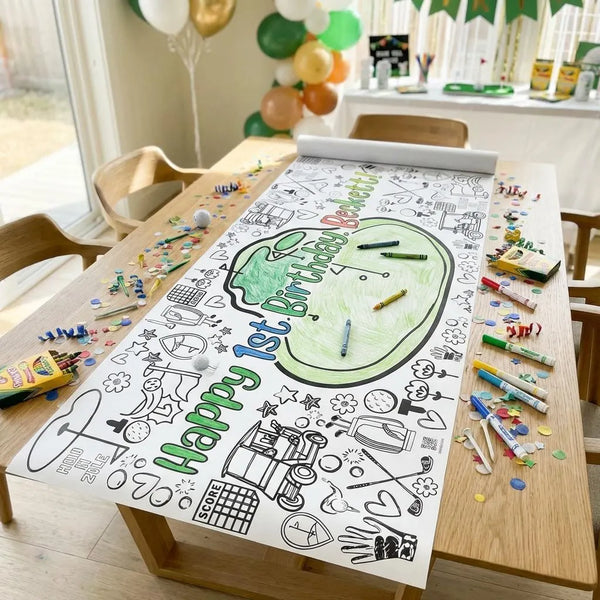 Golf Theme Coloring Banner