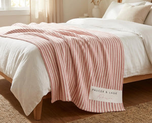 Custom Couple Name Pink Stripe Minimalist