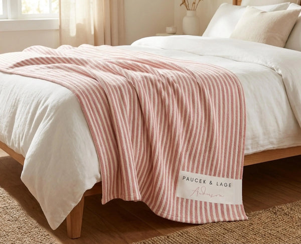 Custom Couple Name Pink Stripe Minimalist