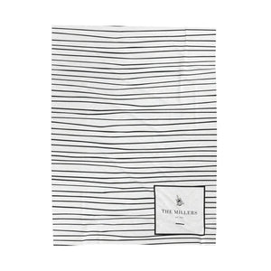 Custom Blanket Minimalist Black Stripe