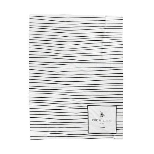 Custom Blanket Minimalist Black Stripe