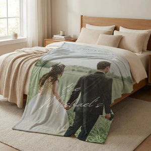 Custom Wedding Photo Blanket Personalized