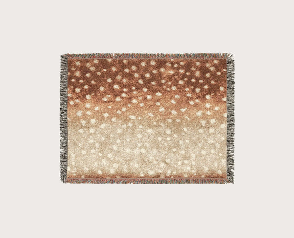 Deer Skin Print Sherpa Blanket Boho Farmhouse