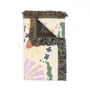 No Rain No Flowers Blanket Woven Floral Print