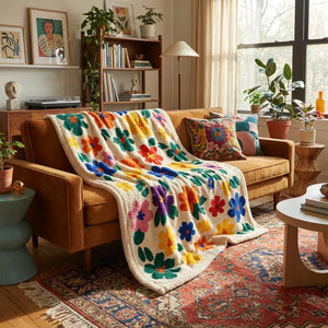 Floral Bright Electric Blanket Cozy