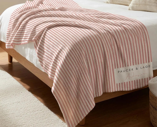 Custom Couple Name Pink Stripe Minimalist