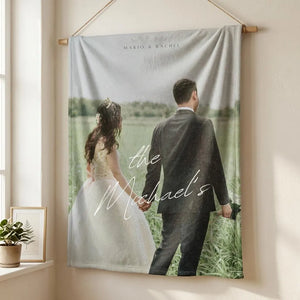 Custom Wedding Photo Blanket Personalized