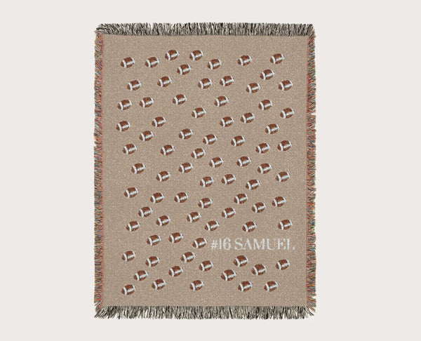 Custom Football Blanket Woven