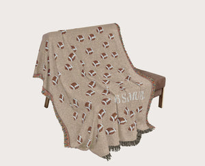 Custom Football Blanket Woven
