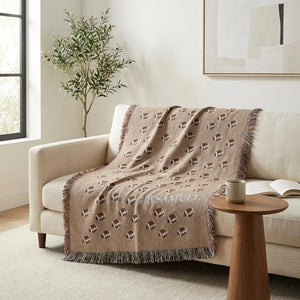 Custom Football Blanket Woven
