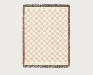 Personalized Mom Dad Checkered Blanket Woven