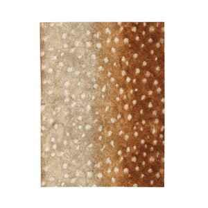 Deer Skin Print Sherpa Blanket Boho Farmhouse