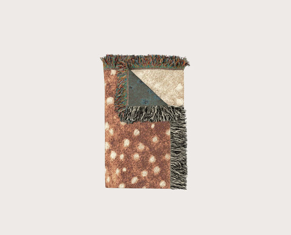 Deer Skin Print Sherpa Blanket Boho Farmhouse