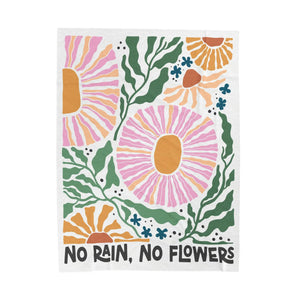 No Rain No Flowers Blanket Woven Floral Print