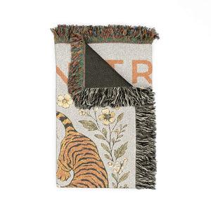 Strong As A Mother Blanket Floral Tiger Print