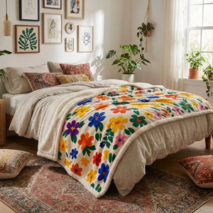 Floral Bright Electric Blanket Cozy
