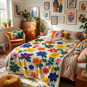 Floral Bright Electric Blanket Cozy
