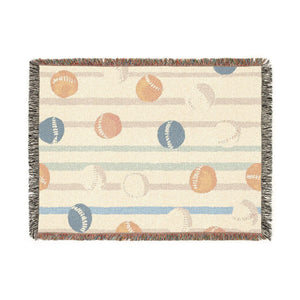 Vintage Baseball Blanket Woven Throw
