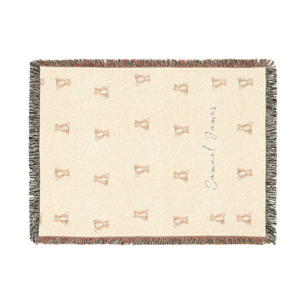Custom Teddy Bear Woven Blanket